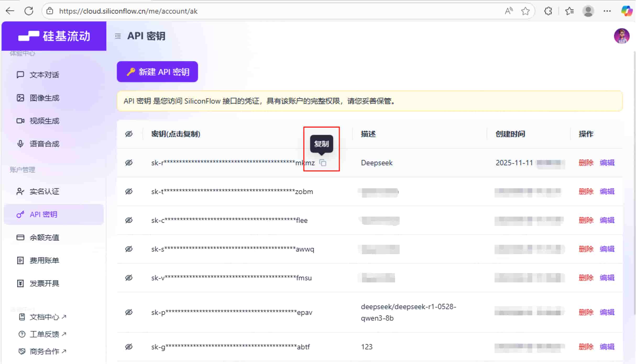 复制 APIKey 复制 APIKey